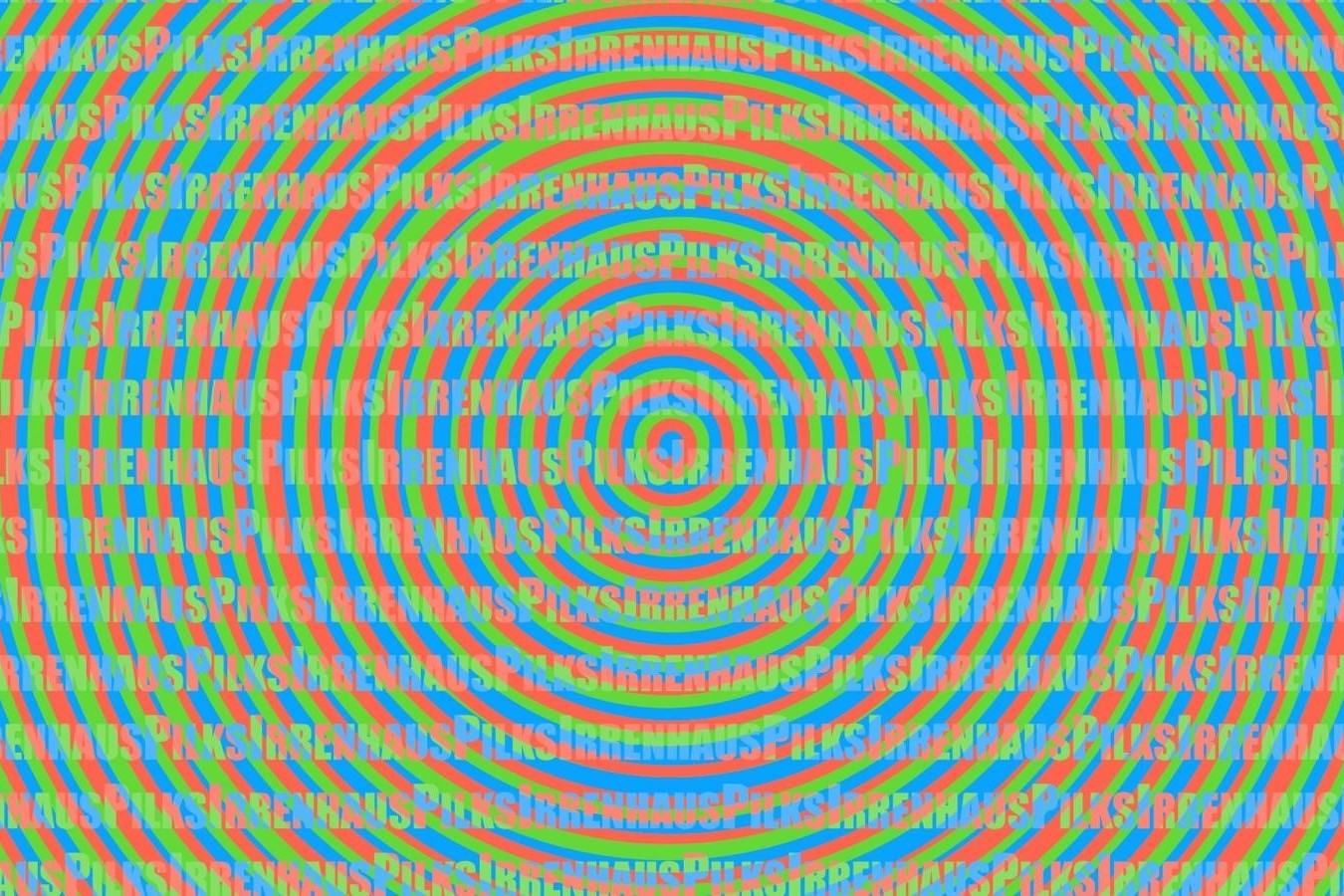 Spiral in the colors blue, orange and green