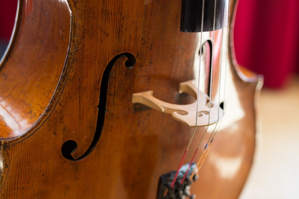 Detailansicht eines Violoncellos
